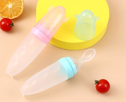 Хорошая цена. Силиконовая бутылка для ребенка с жирной ложкой, бутылка для молока, бутылка для кормления ребенка, бутылка для кормления ребенка с ложкой Онлайн